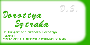 dorottya sztraka business card